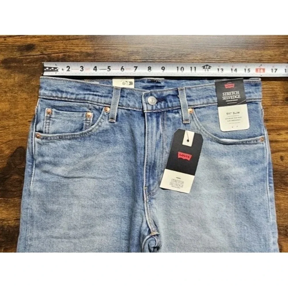 Levi's Premium 511 Slim Fit Men's‎ Stretch Selvedge Jeans 31x30 Big E Denim NWT